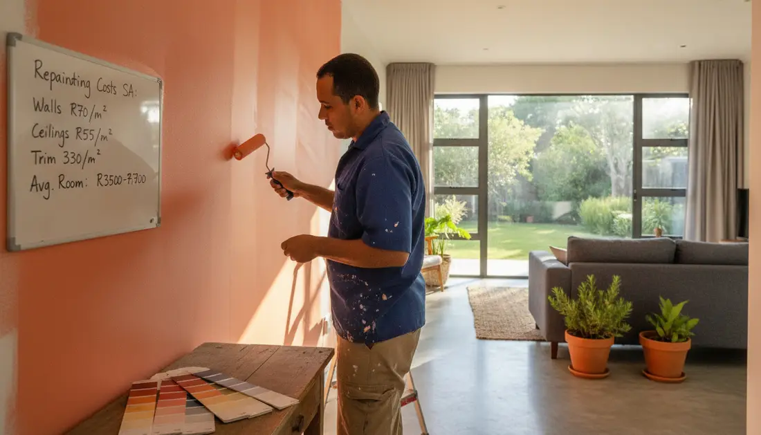 Interior repainting costs South Africa
