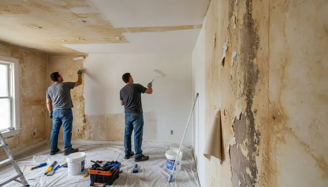 Interior walls ceilings — Managing Moisture and Structural Repairs