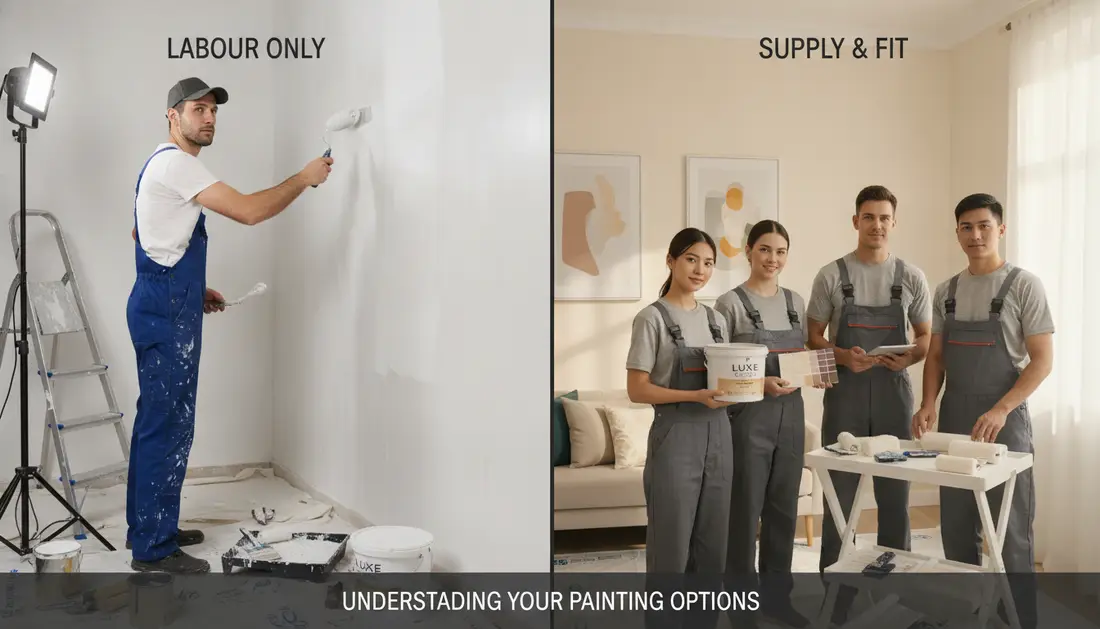 Labour only vs supply and fit painting