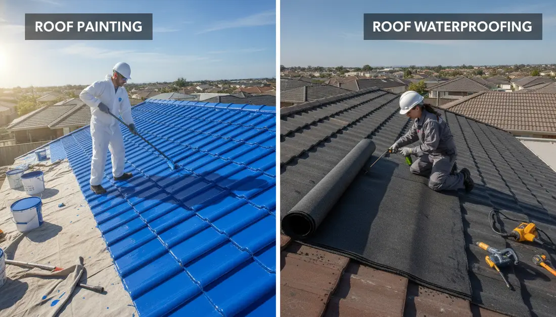 Roof painting vs waterproofing