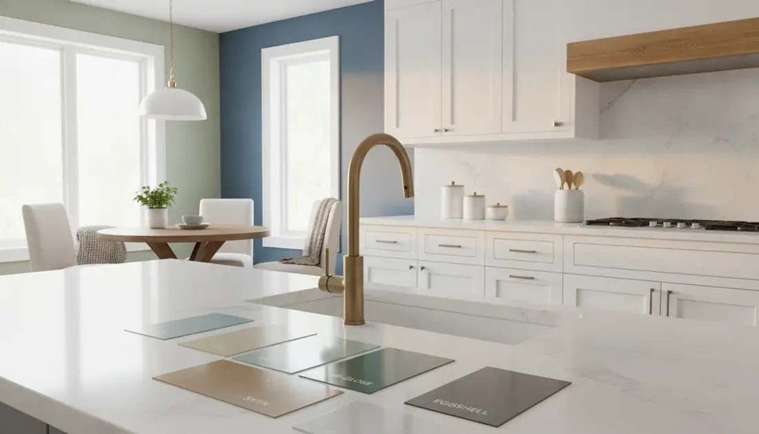 Sheen finishes for kitchen walls