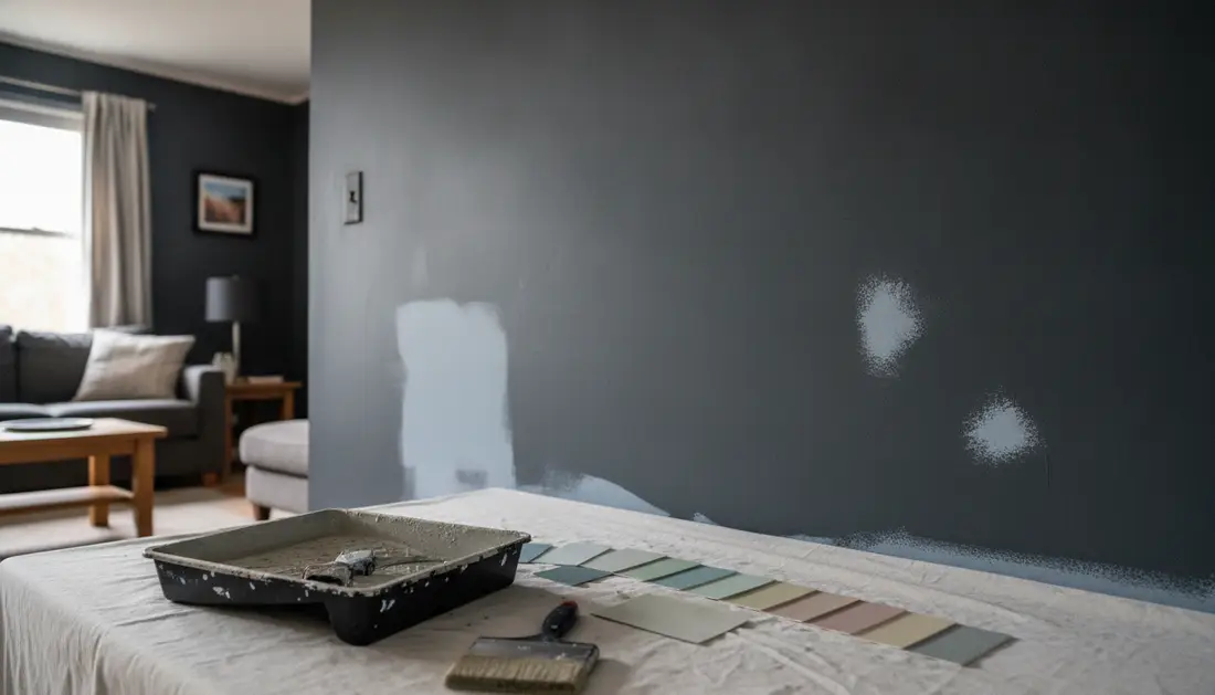 Tinted undercoat for dark walls