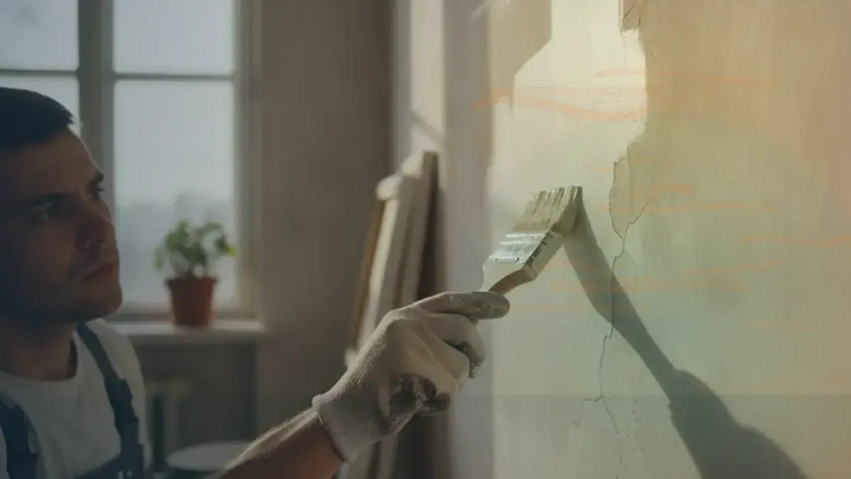 Painting over cracks in walls