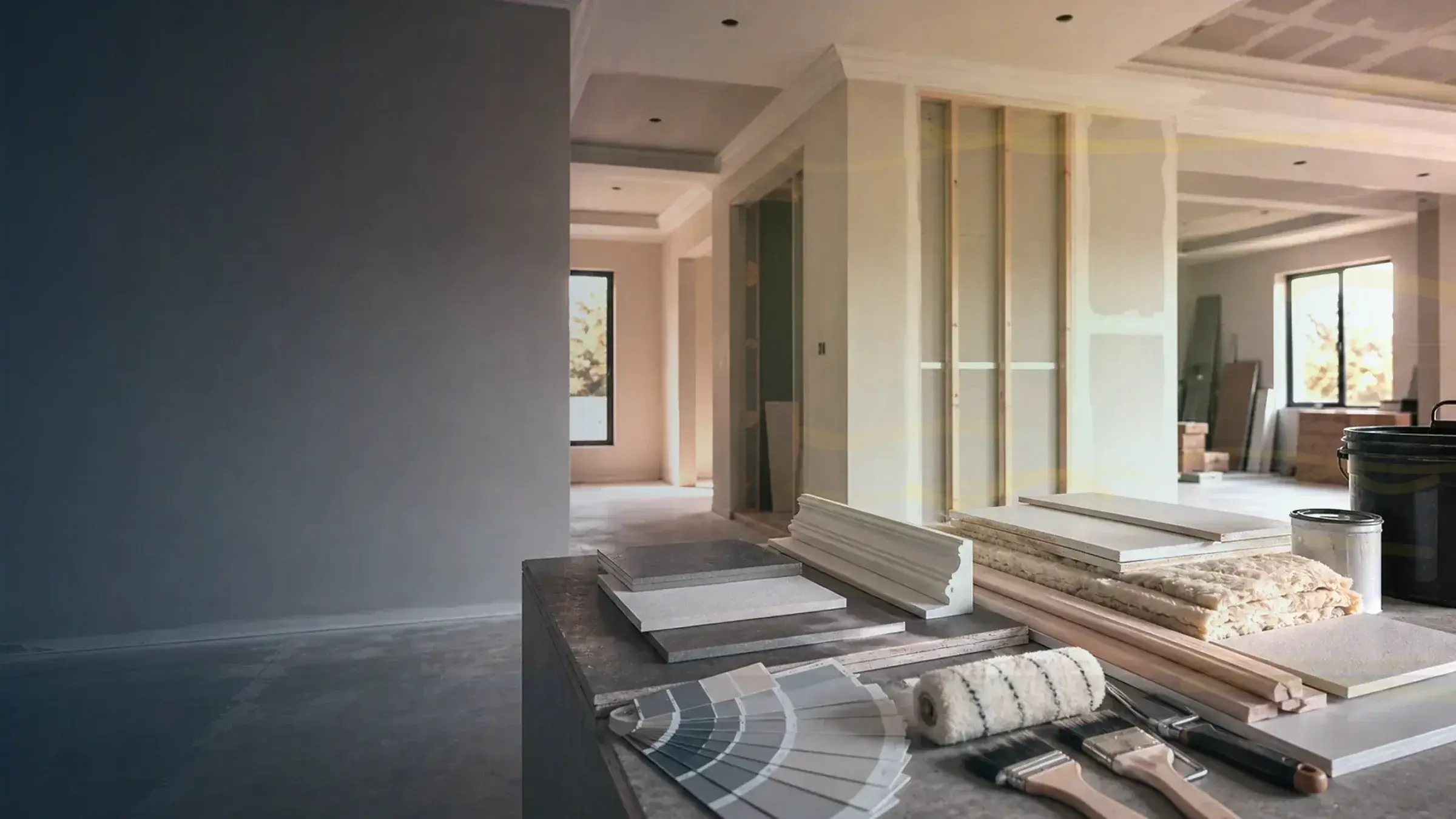 Premium interior painting preparation in a South African home
