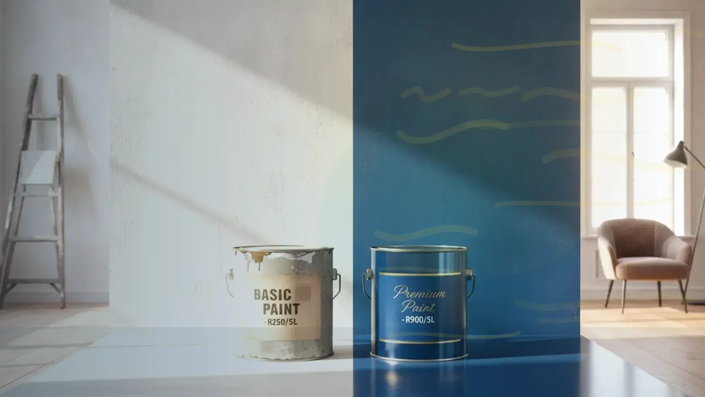 Basic vs Premium Paint: When the Expensive Tin Wins: Basic paint vs premium paint cost South Africa