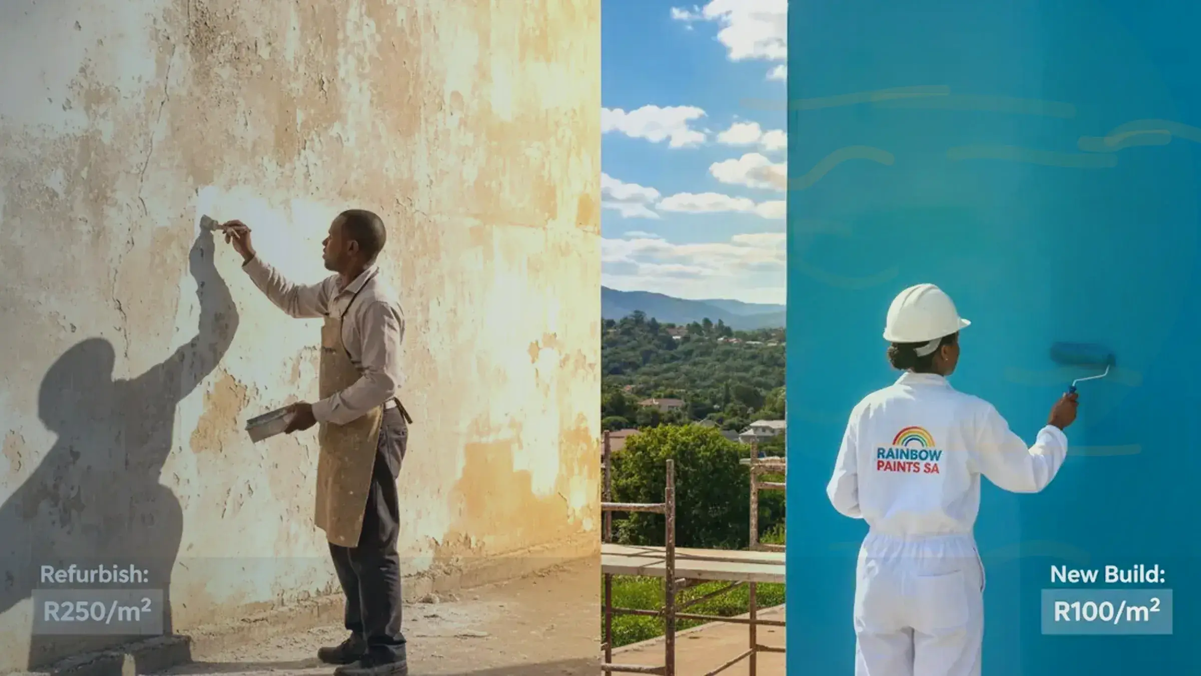 Repainting vs Painting New Surfaces: Why Old Walls Cost More: Repainting vs new painting cost South Africa