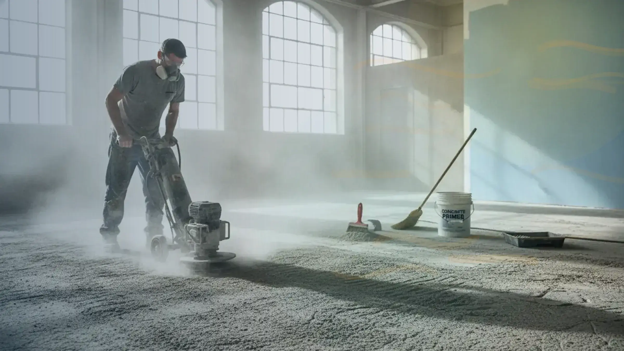 Preparing Concrete Floors for Painting: Preparing concrete floor for painting