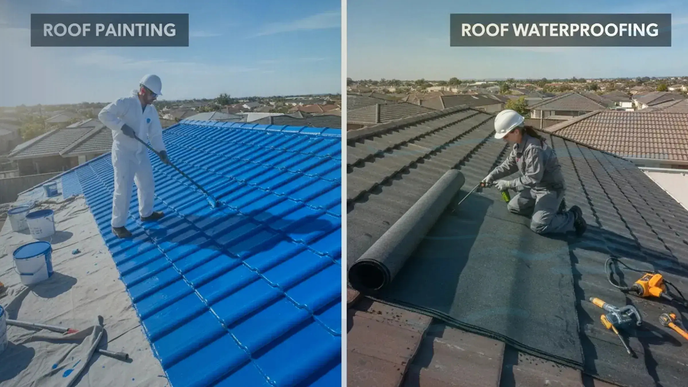 Roof Painting vs Roof Waterproofing: Which Do You Need?: Roof painting vs waterproofing